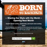 borntobackpack.com Coming Soon Page