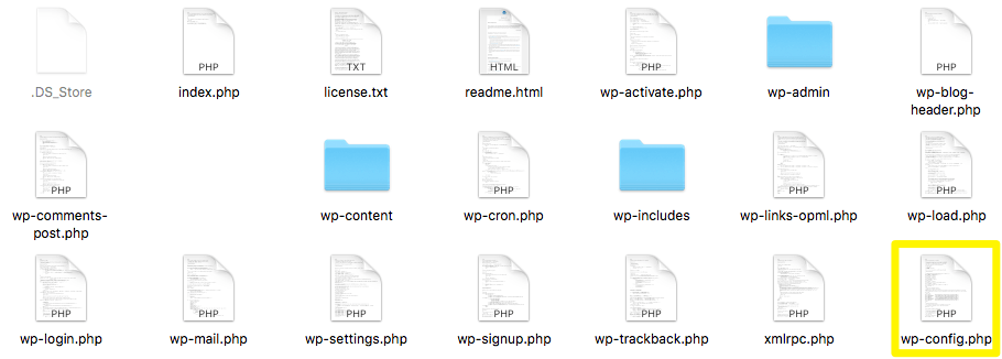 Finding wp-config.php.