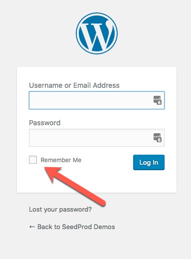 WordPress Login Remember Me