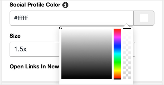 Choose a custom color for your social icons