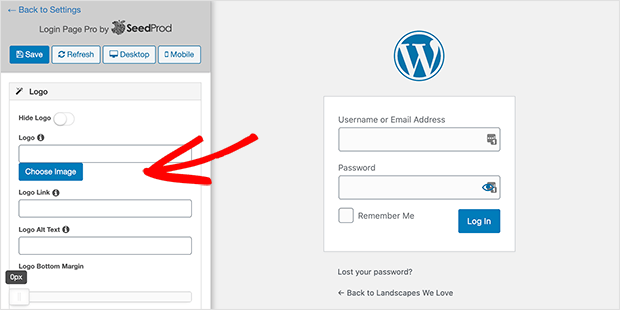 Add a new logo to your login page