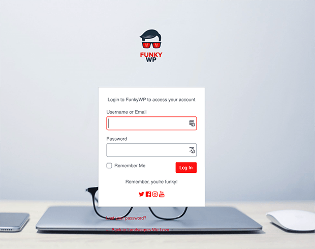 Customized WordPress login page