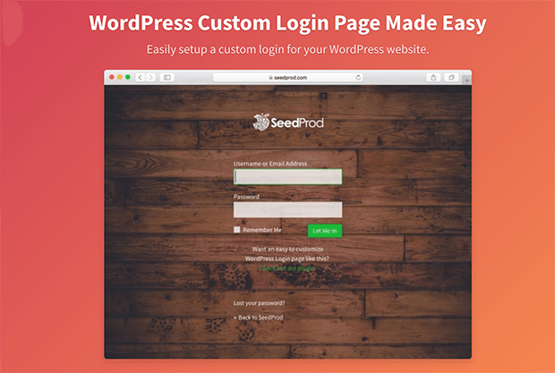 Login page pro WordPress plugin