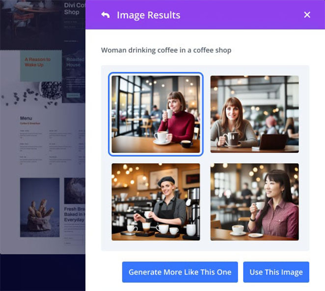 Generate an image with Divi AI
