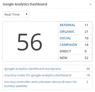 Google Analytics integrated with WordPress