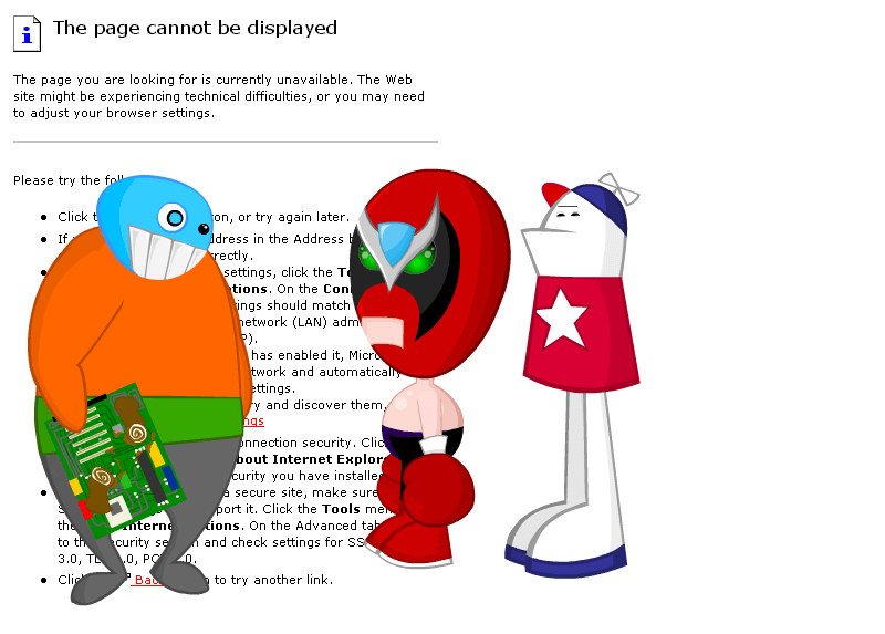 Homestar Runner Error Page Screenshot