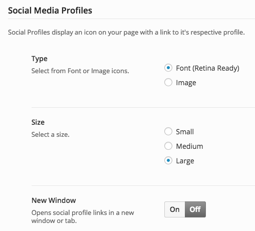 Social Options Screenshot