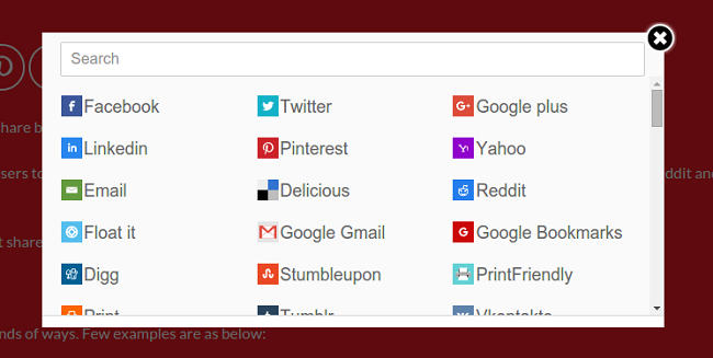 social sharing plugin WordPress