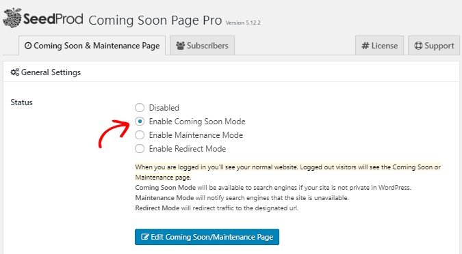 create a wordpress under construction page