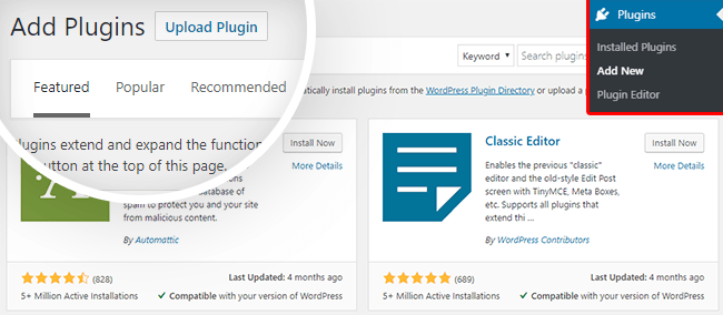 ajouter un nouveau plugin de construction dans WordPress