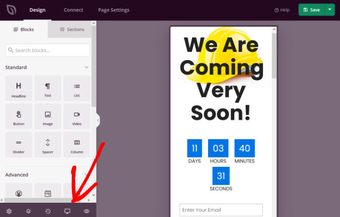 under construction page preview - SeedProd mobile under construction page preview