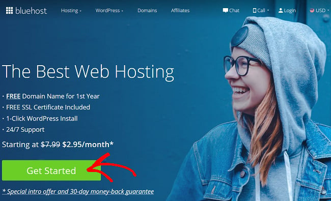 use Bluehost to create a free business email address for your small business