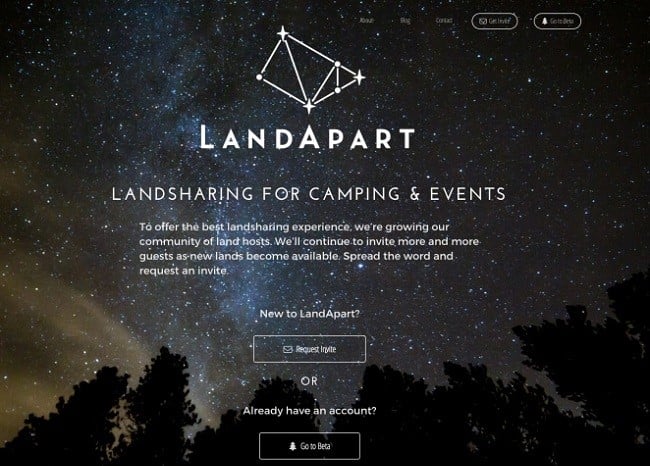 Landapart coming soon page example