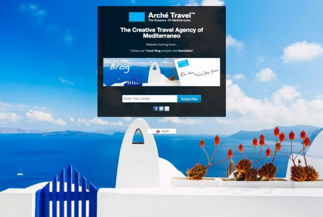 Arche Travel nouveau site web bientôt disponible exemple de page