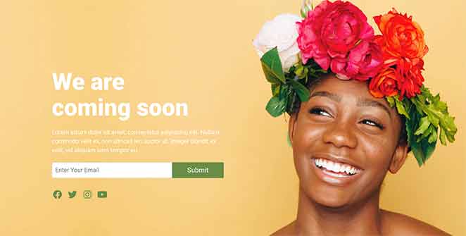 coming soon landing page