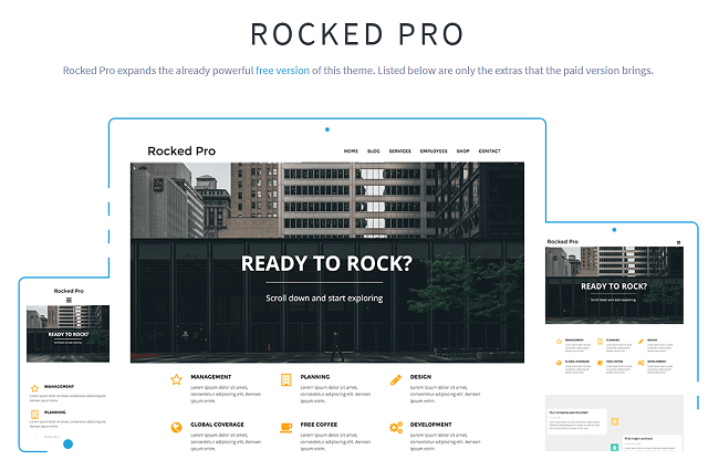 rocked pro, premium themes for small business