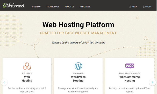 Siteground top WordPress hosting provider