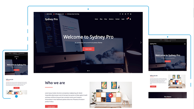 sydney pro, premium themes for small business websites