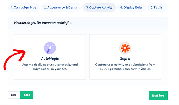 Overview of how to capture your campaign activity in TrustPulse. Choose AutoMagic or Zapier