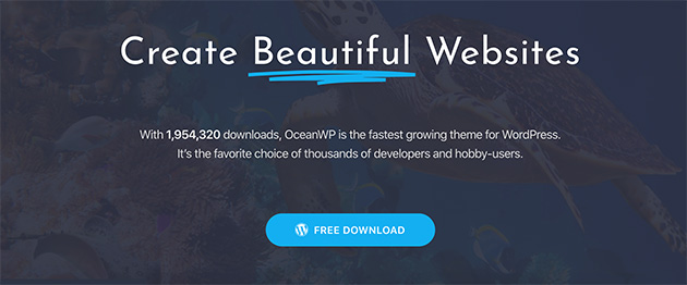 OceanWP WordPress theme homepage