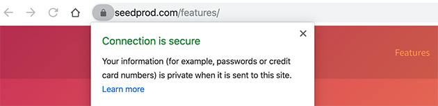 Connection is secure after you add SSL to WordPress