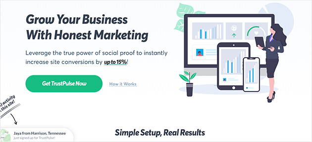 TrustPulse best WordPress popup plugin with social proof