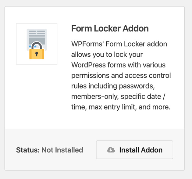 Install the Form Locker Addon from WPForms to password protect forms