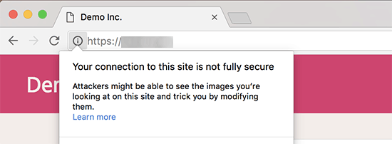 site not secure