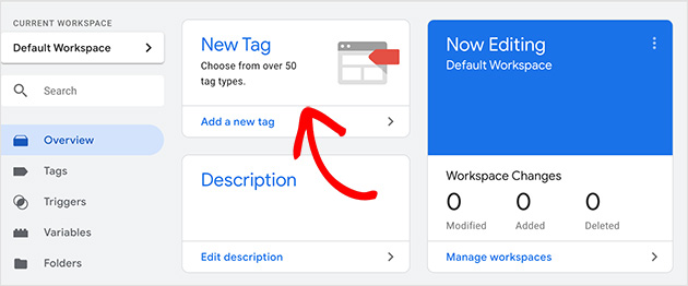 addnewtaggoogletagmanager SeedProd Add a new tag in Google Tag Manager to add google analytics
