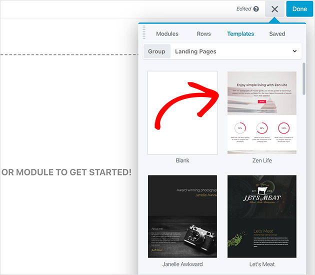 Beaver Builder landing page templates