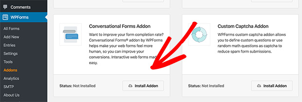 Install Conversational Forms Addon to learn how to create a typeform