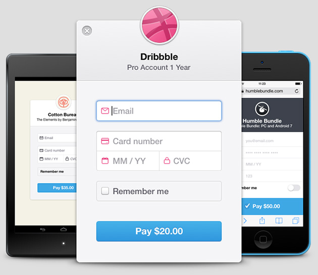 dribbble checkout process