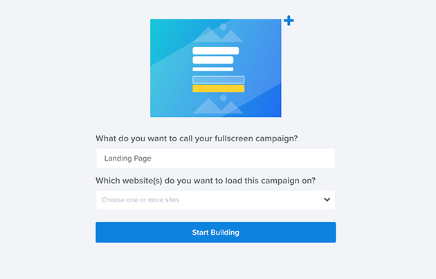 fullscreen-campaign-name - SeedProd Name your campaign and start building