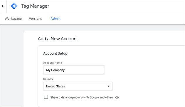 googletagmanageraddnewaccount SeedProd How to set up Google Analytics with New Google Tag Manager Account