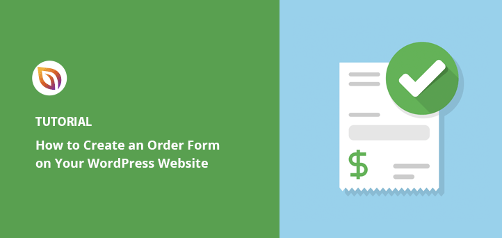 how to create an online order form in WordPress