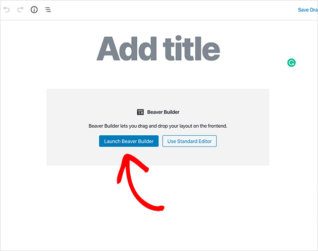 Launch Beaver Builder