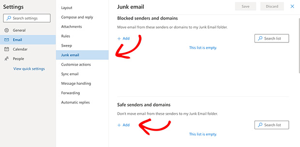 click junk email