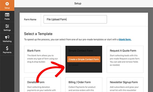 Add a new file upload form to WordPress