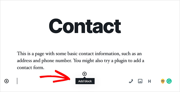 Add a new WordPress content block