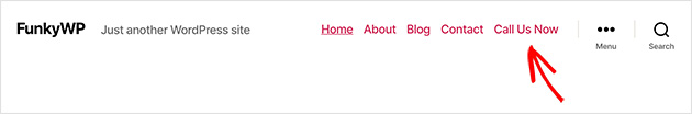 Phone link in WordPress header