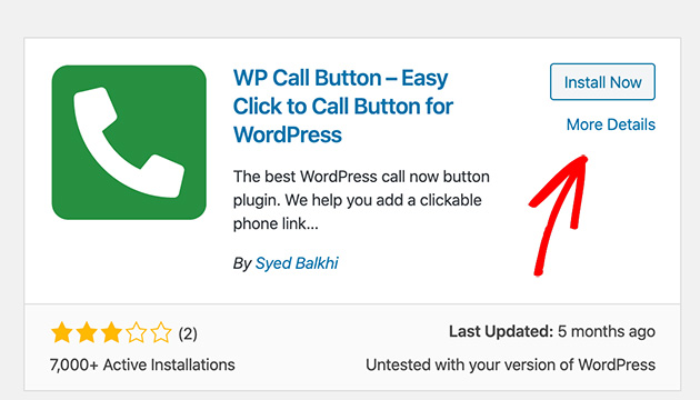 Télécharger et installer le plugin WP Call Button