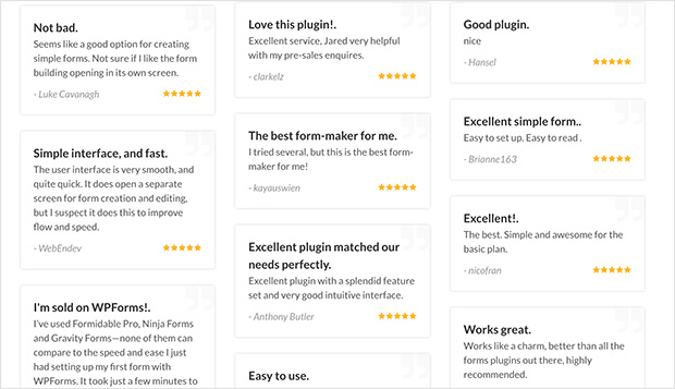 reviews of WPForms