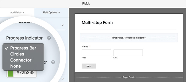 Progress bar settings