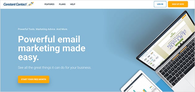 Outil de génération de leads par email Constant Contact