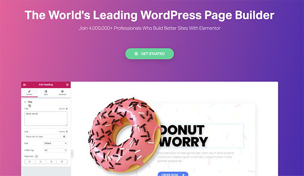 Elementor best WordPress landing page plugin