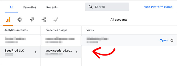 googlestatisticsprofile SeedProd Google analytics profile