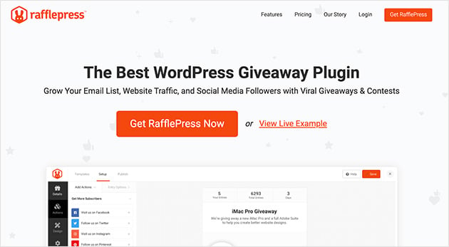 RafflePress, le meilleur plugin de vote et le meilleur plugin de cadeaux WordPress