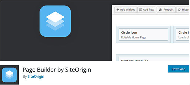 Site Origin is the best free wordpress page builder