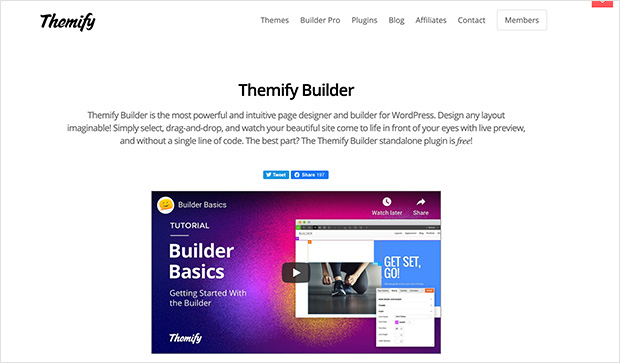 Themify best free WordPress page builder plugin