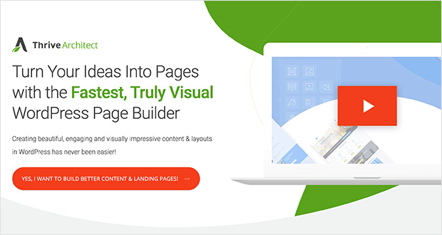 Thrive Architect Meilleur plugin de page d'atterrissage WordPress